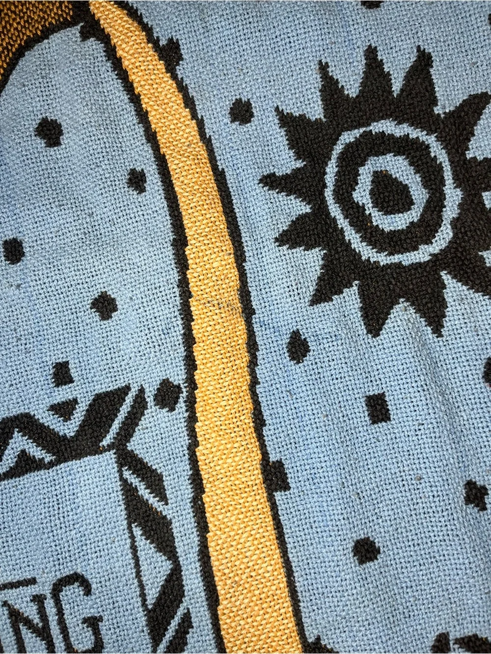 Vintage 90s Disney The Lion King Simba Blanket Throw Tapestry Knit 44x62